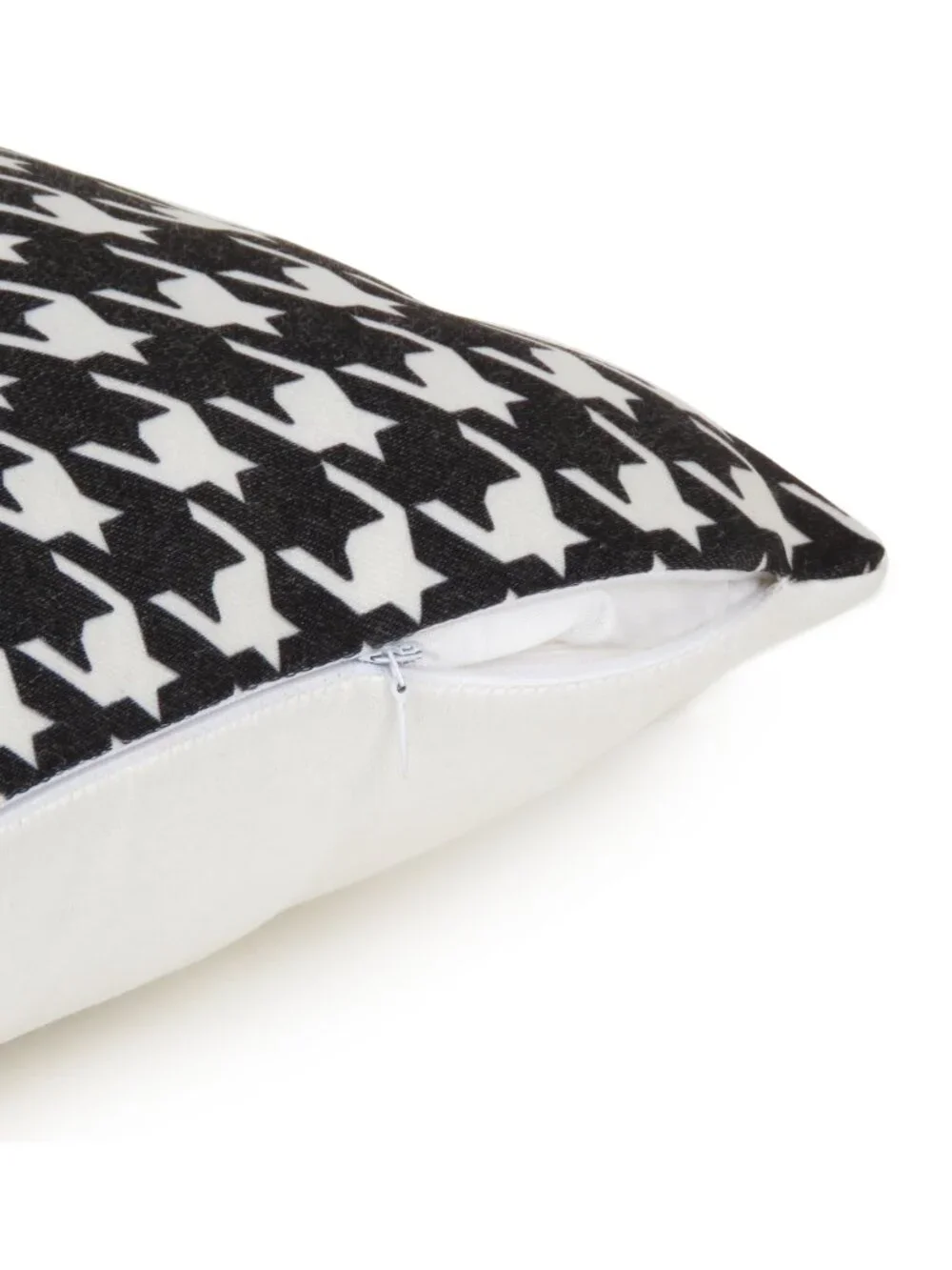 Oussum Houndstooth Vector Pattern Cushion Cover Cotton Sofa Pillow Case Set of 2